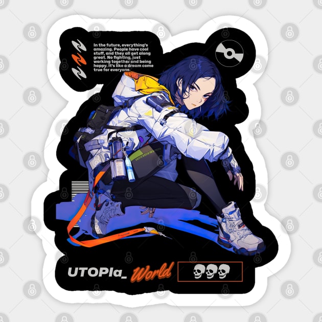 Utopia World Sticker by TEENIE DESIGN
